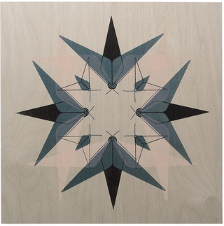 Siebdruck auf Holz, 30 x 30 cm, 2017