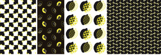 Auszug aus Kollektion für Print-Muster: "lemon check", 2017