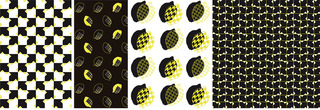 Auszug aus Kollektion für Print-Muster: "lemon check", 2017